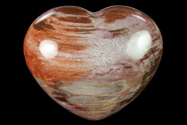 Polished Triassic Petrified Wood Heart - Madagascar #139942